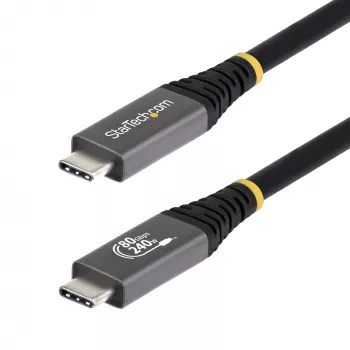 StarTech.com USB4 laidas, 50 cm, 80 Gbps, USB-IF sertifikuotas USB-C, 240W PD, 8K 120Hz/4K 240Hz DP2.1, TPE apvalkalas, suderinamas su Thunderbolt 4 - juodas