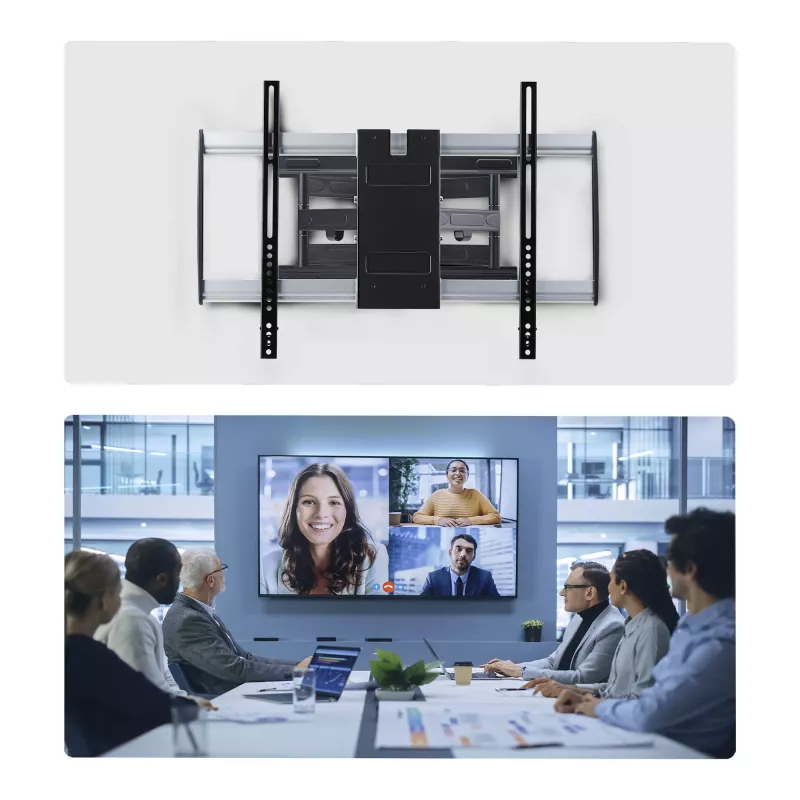 StarTech.com itin plonas šarnyrinis TV laikiklis iki 65 colių ir 45 kg plokščiaekraniams, VESA 600x400, TAA atitinkantis žemo profilio kronšteinas