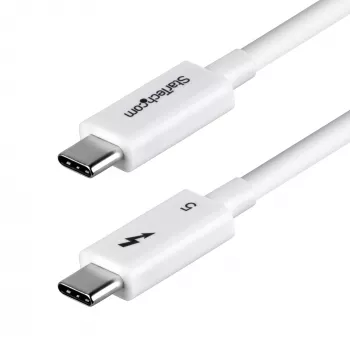 StarTech.com 1,5 pėdų (50 cm) Thunderbolt 5 kabelis, 80 Gbps / iki 120 Gbps, 240 W PD, 8K 60 Hz, sertifikuotas Thunderbolt kabelis, suderinamas su Thunderbolt 4 / USB4 / USB-C – baltas