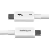 StarTech.com 2,6 pėdų (80 cm) Thunderbolt 5 laidas, 80 Gbps / iki 120 Gbps, 240 W PD, 8K 60 Hz, sertifikuotas Thunderbolt laidas, suderinamas su Thunderbolt 4 / USB4 / USB-C - Baltas