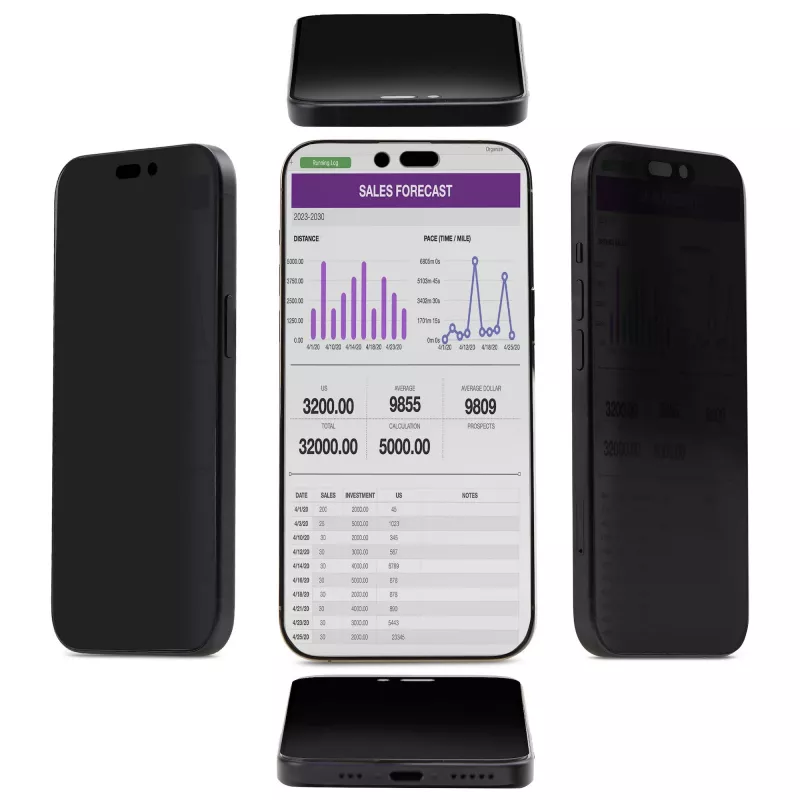 StarTech.com 4 krypčių 360 laipsnių privatumo ekrano apsauga, skirta iPhone 16 Pro, su orientacija portretu/peizažu, liečiama, grūdintas stiklas, 4 krypčių filtras, TAA