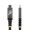 StarTech.com 1,5 m USB4 laidas, 80 Gbps, USB-IF sertifikuotas USB-C laidas, 240 W PD, 8K 120 Hz / 4K 240 Hz DP2.1 DP80, TPE apvalkalas, suderinamas su Thunderbolt 4 - juodas USB-C kabelis