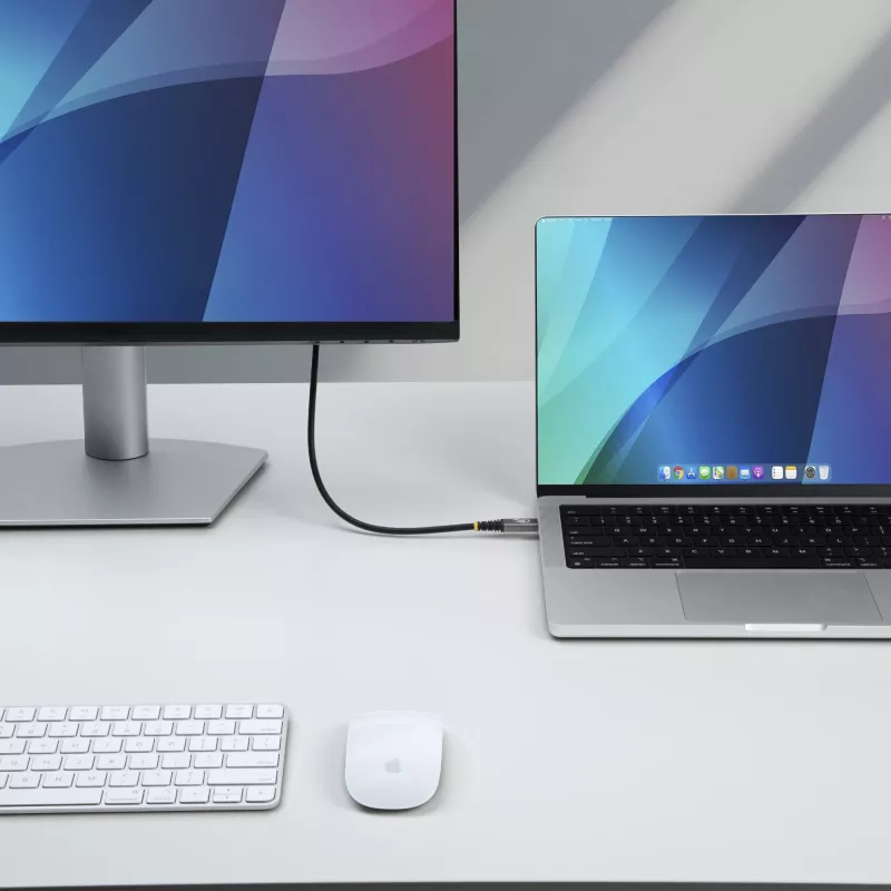 StarTech.com 1,5 m USB4 laidas, 80 Gbps, USB-IF sertifikuotas USB-C laidas, 240 W PD, 8K 120 Hz / 4K 240 Hz DP2.1 DP80, TPE apvalkalas, suderinamas su Thunderbolt 4 - juodas USB-C kabelis