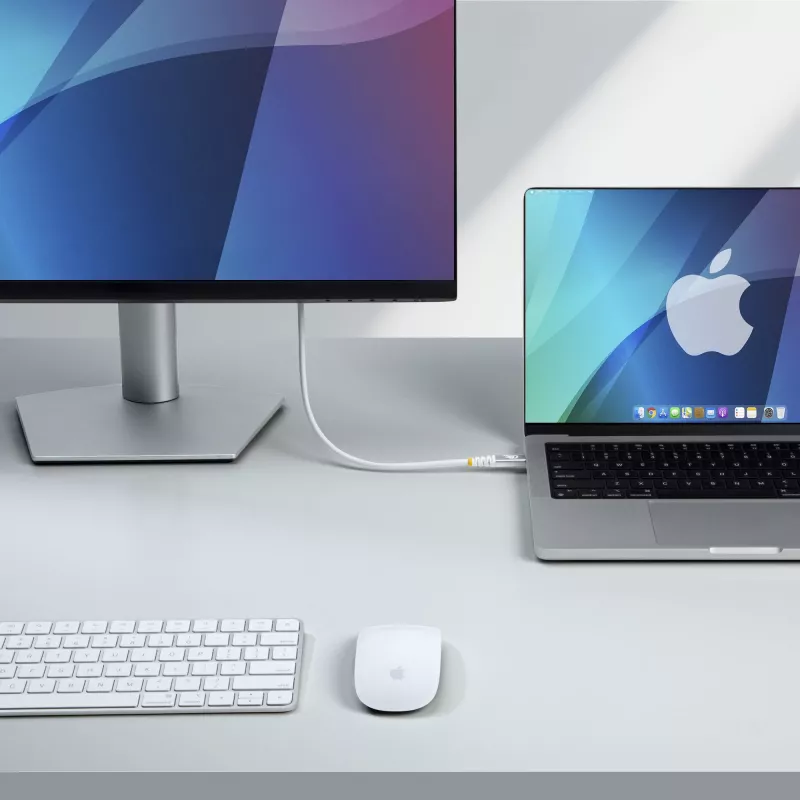 StarTech.com 1m USB4 laidas, 80Gbps, USB-IF sertifikuotas USB-C, 240W PD, 8K 120Hz/4K 240Hz DP2.1 DP80, TPE apvalkalas, suderinamas su Thunderbolt 4 – baltas USB-C laidas