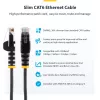 StarTech.com 25 cm geltonas plonas CAT6 Ethernet kabelis, be užkablių, 100W PoE, UTP, LSZH, 28AWG gryna vario viela, plonas RJ45 tinklo jungiamasis laidas su įtempimo mažinimu, individualiai išbandytas