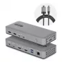 StarTech.com Dviejų monitorių USB-C dokų stotelė, HDMI, 4K 60Hz, 100W nešiojamojo kompiuterio įkrovimas, 1GbE, be tvarkyklių, kelių monitorių dokas, skirta Windows