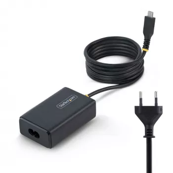 StarTech.com 65W USB-C nešiojamojo kompiuterio įkroviklis su 1,5 m USB-C kabeliu, maitinimo adapteris, tinka Dell, XPS, HP ProBook, MacBook Pro, Microsoft Surface Pro