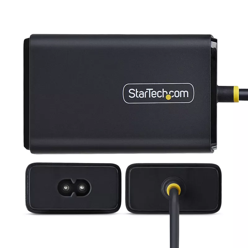 StarTech.com 65W USB-C nešiojamojo kompiuterio įkroviklis su 1,5 m USB-C kabeliu, maitinimo adapteris, tinka Dell, XPS, HP ProBook, MacBook Pro, Microsoft Surface Pro