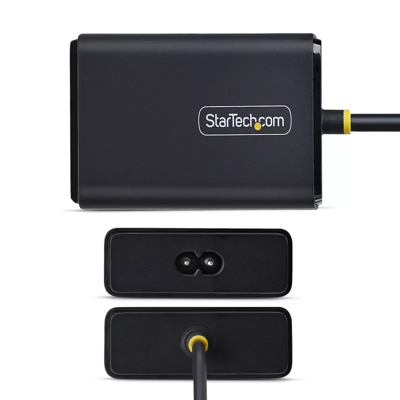 StarTech.com 100W USB-C nešiojamojo kompiuterio įkroviklis su 1,5 m pritvirtintu USB-C laidu, maitinimo adapteris, tinkantis Dell, XPS, HP ProBook, MacBook Pro, Microsoft Surface Pro