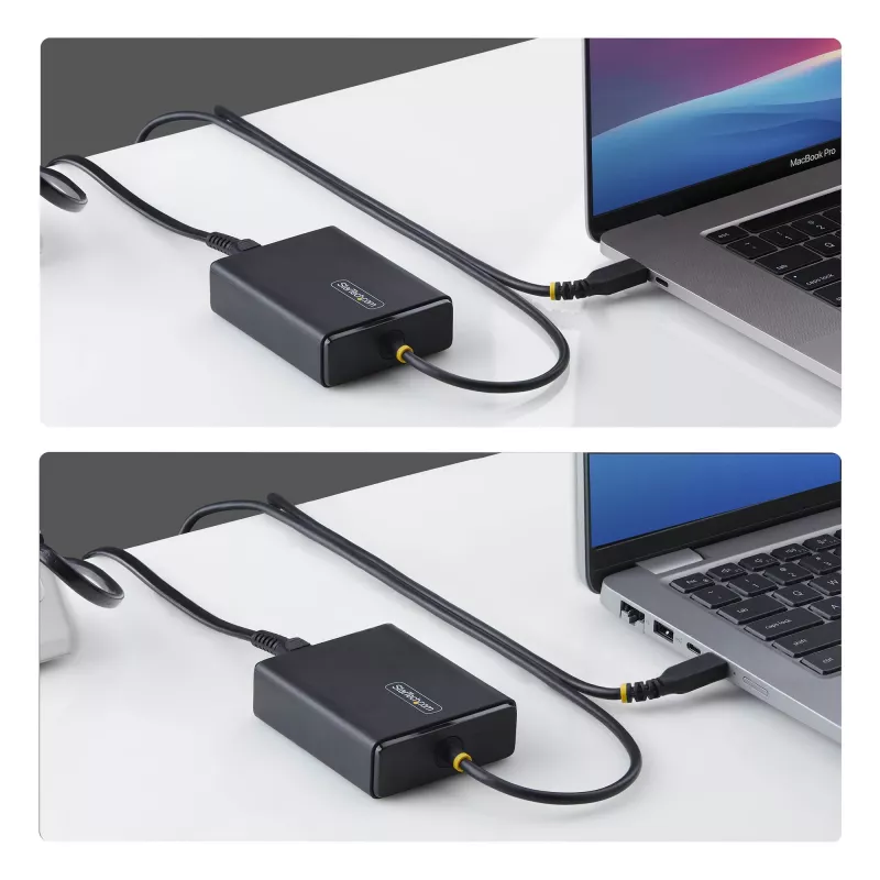 StarTech.com 100W USB-C nešiojamojo kompiuterio įkroviklis su 1,5 m pritvirtintu USB-C laidu, maitinimo adapteris, tinkantis Dell, XPS, HP ProBook, MacBook Pro, Microsoft Surface Pro