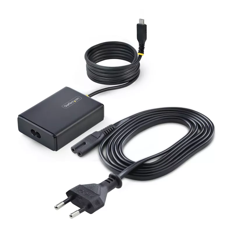 StarTech.com 100W USB-C nešiojamojo kompiuterio įkroviklis su 1,5 m pritvirtintu USB-C laidu, maitinimo adapteris, tinkantis Dell, XPS, HP ProBook, MacBook Pro, Microsoft Surface Pro