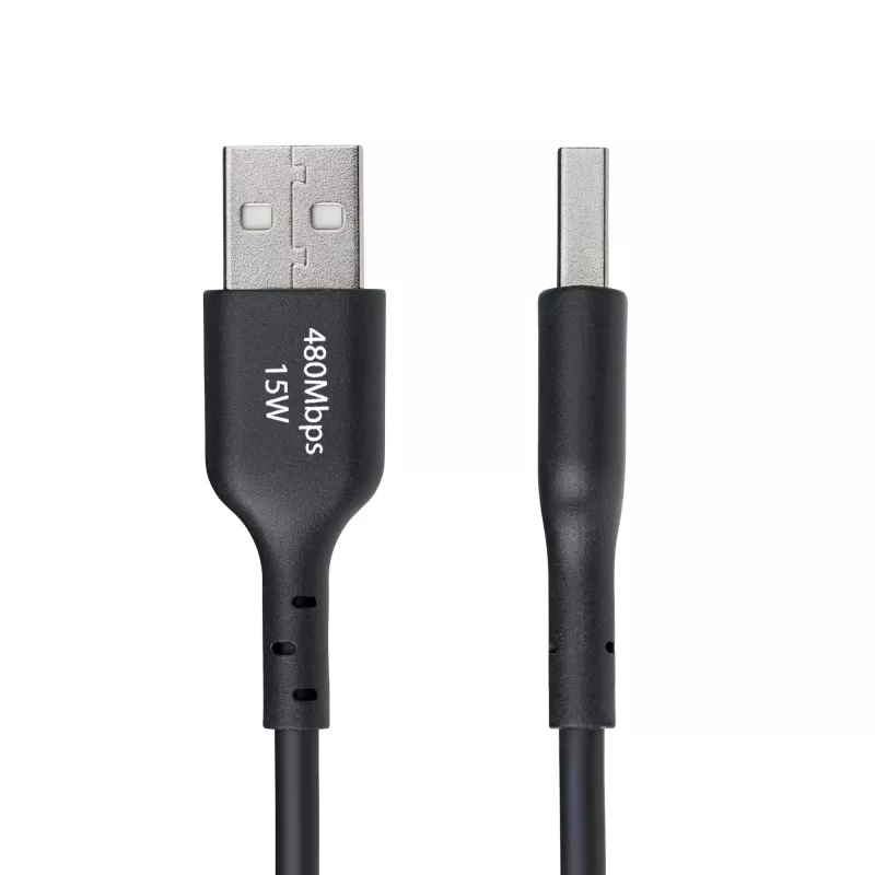 StarTech.com USB-A į USB-C įkrovimo laidas, 15 cm, 3A, USB 2.0, TPE apvalkalas, juodas