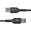 StarTech.com USB-A į USB-C įkrovimo laidas, 15 cm, 3A, USB 2.0, TPE apvalkalas, juodas