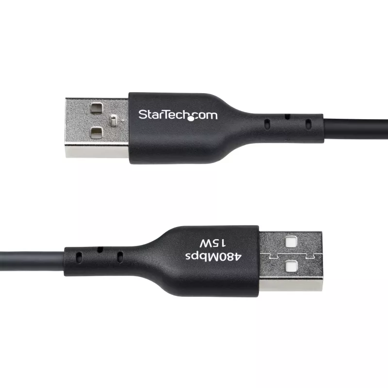 StarTech.com USB-A į USB-C įkrovimo laidas, 15 cm, 3A, USB 2.0, TPE apvalkalas, juodas