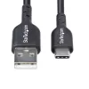 StarTech.com USB-A į USB-C įkrovimo laidas, 15 cm, 3A, USB 2.0, TPE apvalkalas, juodas