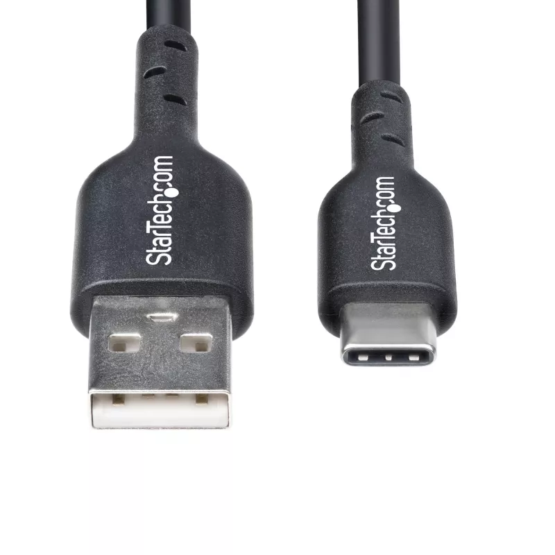 StarTech.com USB-A į USB-C įkrovimo laidas, 15 cm, 3A, USB 2.0, TPE apvalkalas, juodas