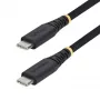 StarTech.com USB-C įkrovimo laidas 1 m, 60W (3A) PD, dviejų sluoksnių pintas nailono/TPE apvalkalas, tvirtas USB-C laidas, USB 2.0 nešiojamojo kompiuterio įkrovimo laidas