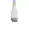 StarTech.com USB-C įkrovimo laidas, 15 cm, 60 W (3 A) PD, dviejų sluoksnių pintas nailonas/TPE, USB 2.0