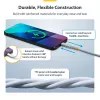 StarTech.com USB-C įkrovimo laidas, 15 cm, 60 W (3 A) PD, dviejų sluoksnių pintas nailonas/TPE, USB 2.0