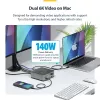 StarTech.com Thunderbolt 5 dokavimo stotis, DP / HDMI, trijų monitorių dokas iki 4K 144Hz arba dviejų 8K 60Hz, 5x USB prievadai, 140W nešiojamojo kompiuterio įkrovimas