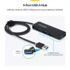StarTech.com 4 prievadų USB-A šakotuvas, 5 Gbps, maitinamas iš magistralės, USB-A į 4x USB-A mini šakotuvas, ilgas 2 pėdų / 61 cm pagrindinis laidas, PCR plastikas, nešiojamas stalinio / nešiojamojo kompiuterio USB šakotuvas