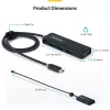 StarTech.com 4 prievadų USB-C šakotuvas, 5Gbps, maitinamas iš magistralės, USB-C į 4x USB-A mini šakotuvas, ilgas 61 cm laidas, PCR plastikas, nešiojamas stalinio / nešiojamojo kompiuterio USB šakotuvas