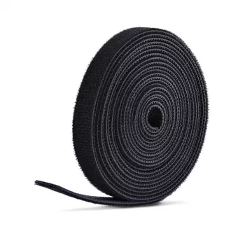 StarTech.com 75ft (22,8 m) Kilpinės ir kilpelės juostos rulonas, 0,5 colio pločio, juoda, pjaustomo dydžio daugkartiniai kabelių raiščiai, tvirtinimo juosta, reguliuojami audiniai apvyniojimai, didmeninis rulonas