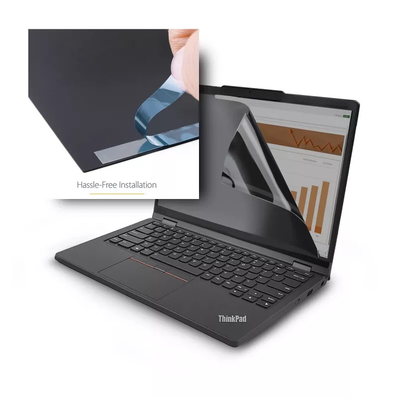 Privatumo filtras StarTech.com Lenovo X13 Yoga Gen 4, 13,3 col., 16:10, blizgesį mažinantis, liečiamas, 75% šviesos pralaidumas, +/-30° žiūrėjimo kampas
