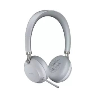 Yealink BH72 ausinės su mikrofonu belaidės ir laidinės, USB-A, Bluetooth, įkrovimo stovelis, šviesiai pilkos