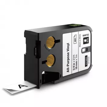 DYMO XTL Universalūs vinilo lipdukai | 19 mm | Juoda ant baltos
