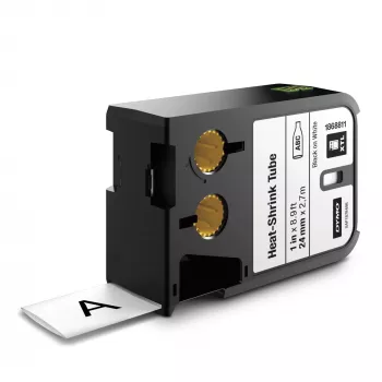 DYMO XTL termosusitraukiantys vamzdeliai etiketėms | 24 mm x 2,7 m | juoda ant baltos