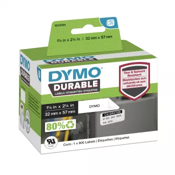 DYMO Original LabelWriter Durable Labels 57x32 mm, baltas polipropilenas, 800 vnt.