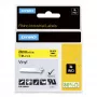DYMO Rhino pramoninės vinilinės etiketės | 24 mm x 5,5 m | juodas spausdinimas ant geltonos | lipnios | LabelManager ir Rhino etikečių spausdintuvams