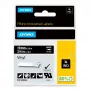 DYMO Rhino pramoninės vinilo etiketės | 19 mm x 5,5 m | Baltas spausdinimas ant juodo | Lipnios | LabelManager ir Rhino etikečių spausdintuvams