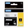 DYMO Rhino Industrial nuolatinės poliesterio etiketės | 6 mm x 5,5 m | juodas spausdinimas ant balto | lipnios | Rhino ir LabelManager etikečių spausdintuvams