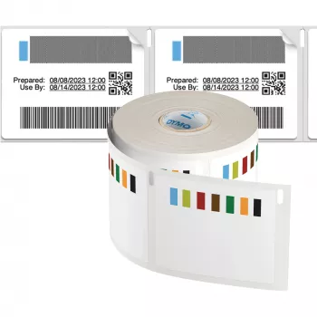DYMO Authentic LabelWriter maisto pramonės atsargų rotacijos etiketės | 54 mm x 70 mm | 400 spalvinių lipnių etikečių | LabelWriter etikečių spausdintuvams