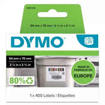 DYMO Authentic LabelWriter maisto pramonės atsargų rotacijos etiketės | 54 mm x 70 mm | 400 spalvinių lipnių etikečių | LabelWriter etikečių spausdintuvams