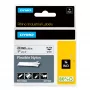DYMO Rhino Industrial Flexible Nylon Labels juosta | 24 mm x 3,5 m | juodas spausdinimas ant baltos | lipni | skirta LabelManager ir Rhino etikečių spausdintuvams