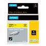 DYMO Rhino pramoniniai termosusitraukiantys kabelių žymėjimo vamzdeliai | 19 mm x 1,5 m | juodas spaudinys ant geltono | skirta Rhino etikečių spausdintuvams