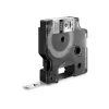 DYMO Rhino pramoninės nuolatinės poliesterio etiketės | 9 mm x 5,5 m | juodas spaudinys ant metalinio | lipnios | skirta Rhino ir LabelManager etikečių spausdintuvams