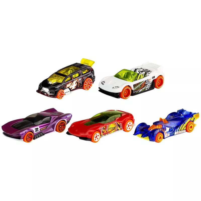 Hot Wheels 5 automobilių rinkinys, 1:64 skalė, įvairių spalvų