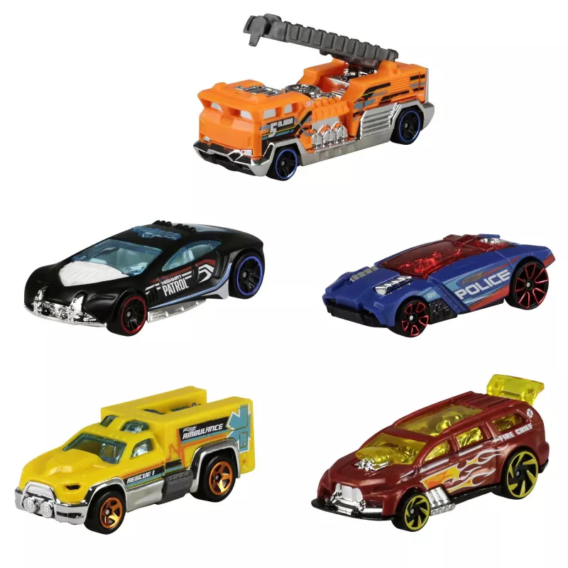 Hot Wheels 5 automobilių rinkinys, 1:64 skalė, įvairių spalvų