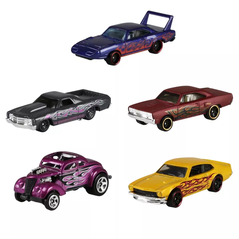 Hot Wheels 5 automobilių rinkinys, 1:64 skalė, įvairių spalvų