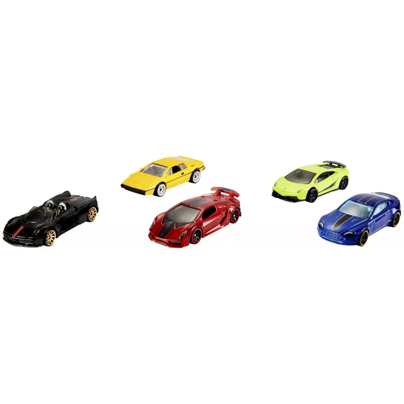 Hot Wheels 5 automobilių rinkinys, 1:64 skalė, įvairių spalvų
