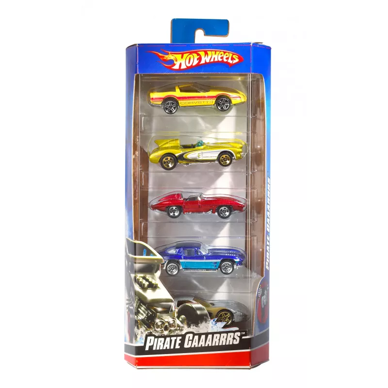 Hot Wheels 5 automobilių rinkinys, 1:64 skalė, įvairių spalvų