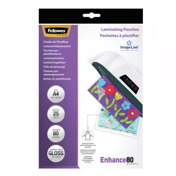 Fellowes ImageLast A4 80 mikronų laminavimo maišeliai – 25 vnt., blizgūs, skaidrūs, A4, 0,08 mm, 210 mm, 1 mm