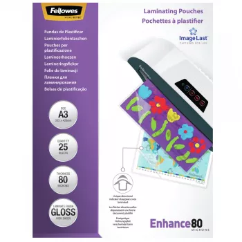 Fellowes ImageLast A3 laminavimo maišelis 80 mikronų, blizgus, 25 vnt.