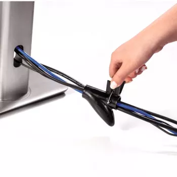 Fellowes CableZip juodas – kabelių mova, skirta darbastaliui, juoda