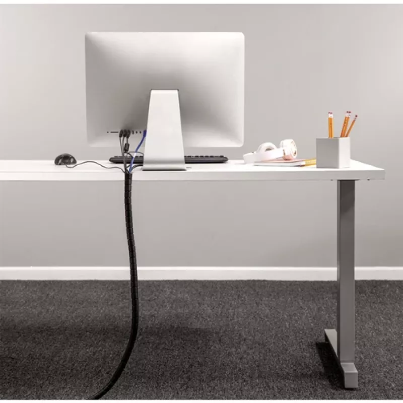 Fellowes CableZip juodas – kabelių mova, skirta darbastaliui, juoda