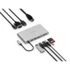 Kensington UH1440P USB-C 5Gbps dvigubas vaizdo belaidis mobilus dokas – 85W galios perdavimas – DP/HDMI/VGA